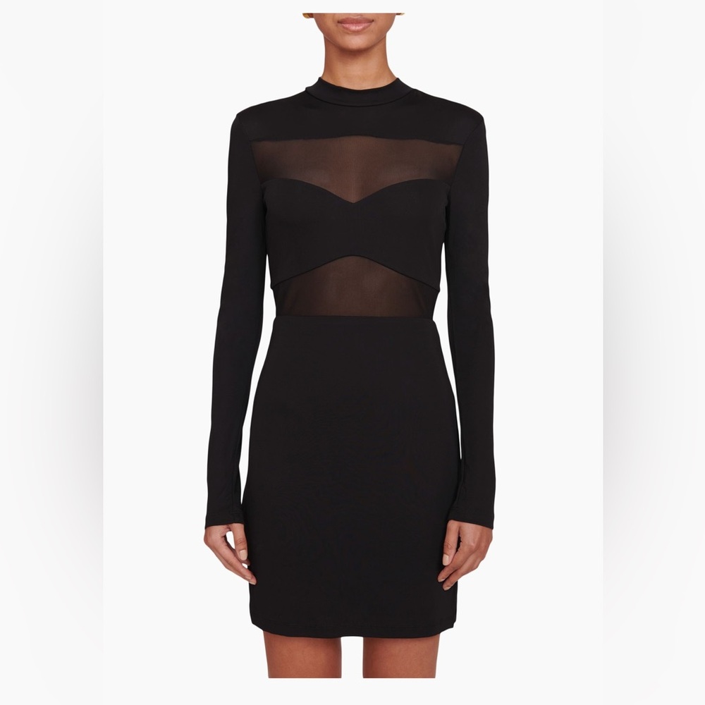 STAUD MINI FALCON DRESS BLACK NWTs SIZE LARGE